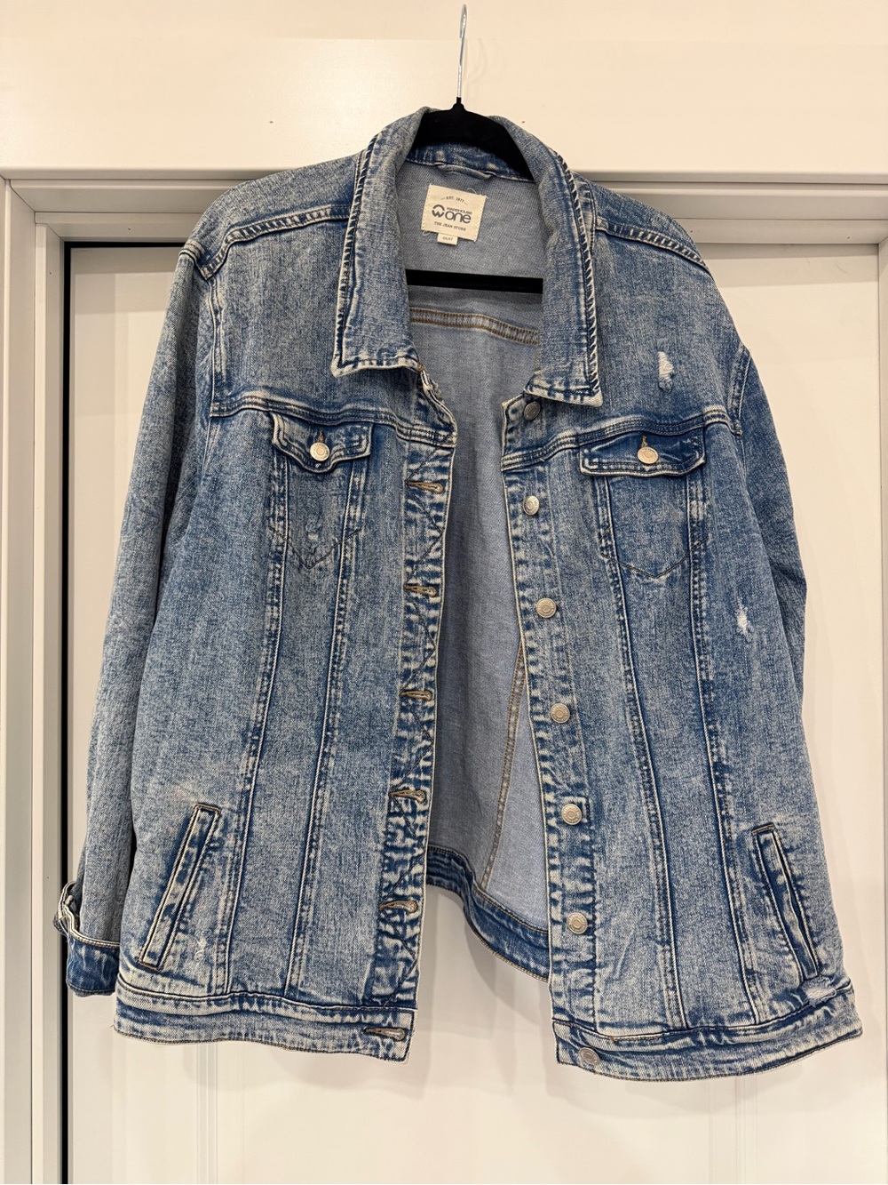 Women’s Light Blue Washed Denim Jean Jacket - Worn Label